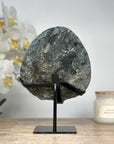 Beautiful Grey Tone Sugar Druzy Geode - MWS1692