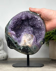 Natural Amethyst Geode with Green Jasper Shell - MWS0085