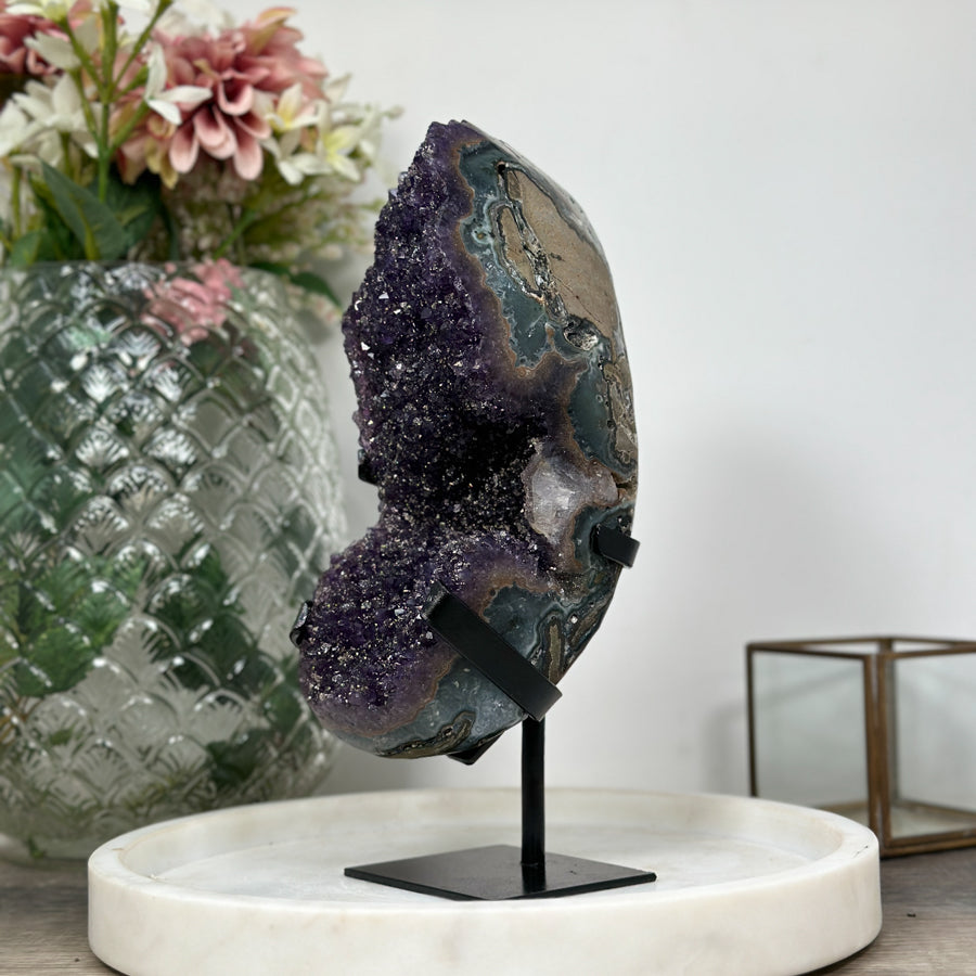 Uruguayan Amethyst Cluster - Elegant Centerpiece for Home Decor - MWS0331