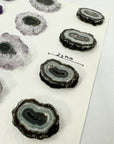 High-Quality Amethyst Quartz & Green Jasper Stalactite Slices for Jewelers - Wholesale Bulk Pack - STS0024