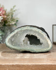 Natural Quartz & Green Jasper Stone Geode: A Tranquil Addition for Harmony and Decor - AMGE0171