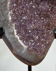 Shinny Druzy Amethyst Geode with Quartz Shell - MWS1586