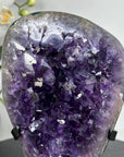 Natural Amethyst Cluster Specimen, Handmade Stand Included - MWS1596