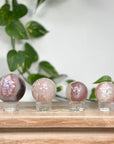 Natural Quartz & Agate Stone Sphere Set, 4 pieces set, | SLT0175