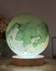 XXL Natural Green Quartz Sphere with Wooden Stand with uilt-in LED Light - SPH0144