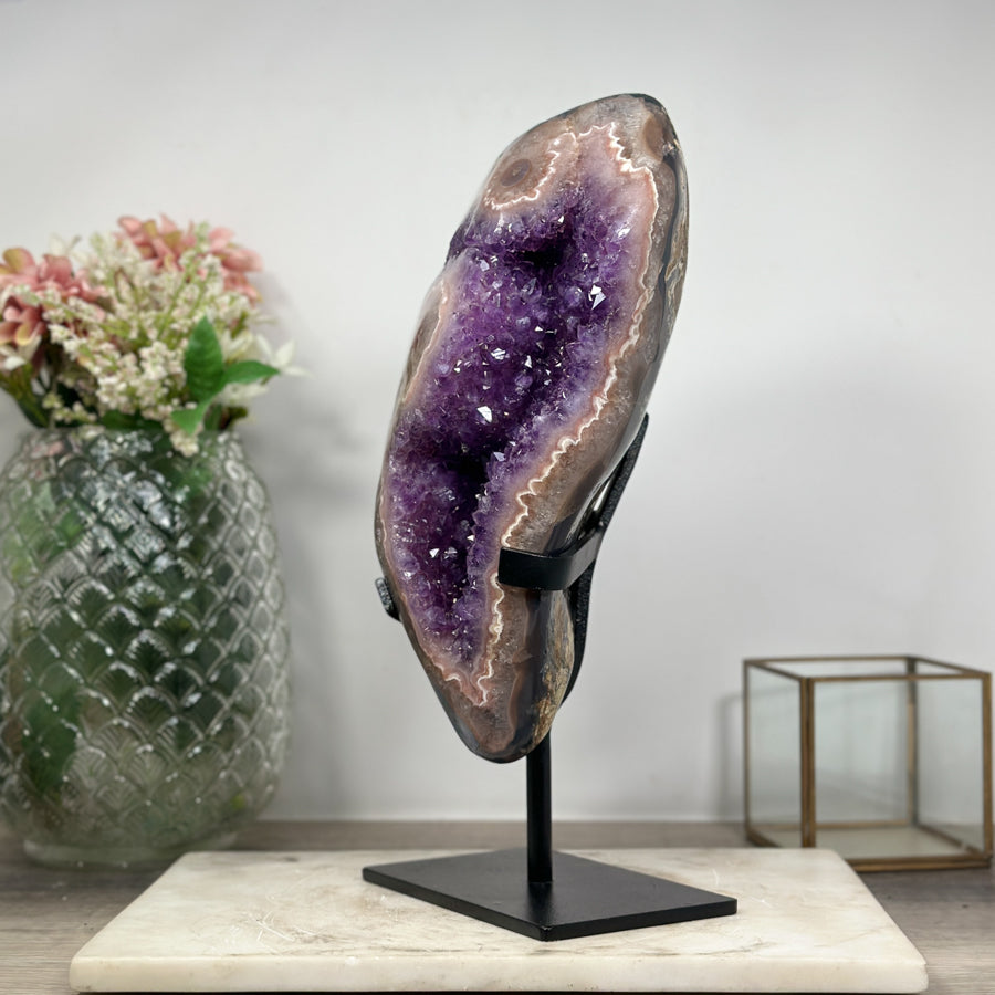 Outstaning Large Amethyst Stone with Stalactite Eyes - AWS0884