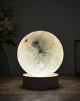 Green Sugar Quartz Sphere with Wooden Stand with uilt-in LED Light - SPH0140