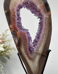 Agate & Amethyst Portal with Beautiful Red Pattern: Unique Gift or Decorative Art Piece - MWS0831