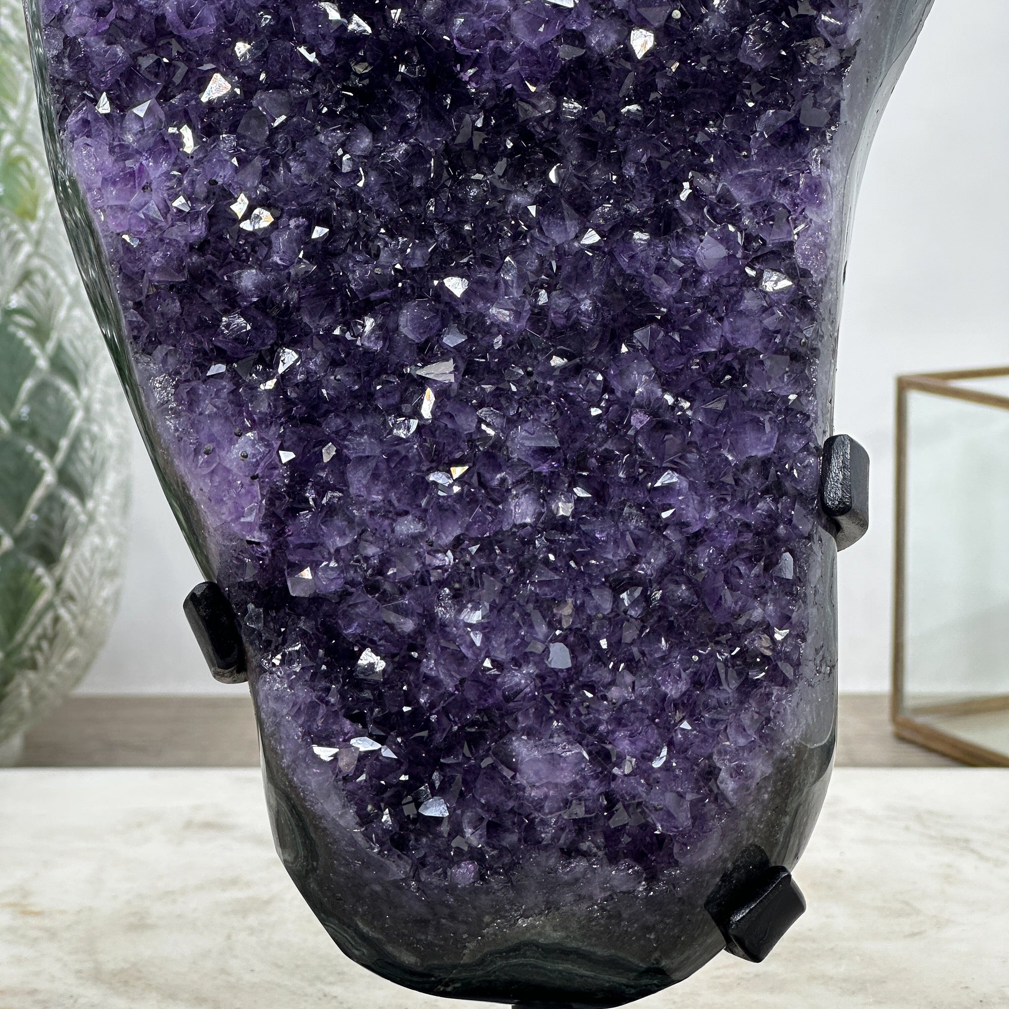 Large Natural Amethyst Stone Specimen with Jasper Shell - AWS0989