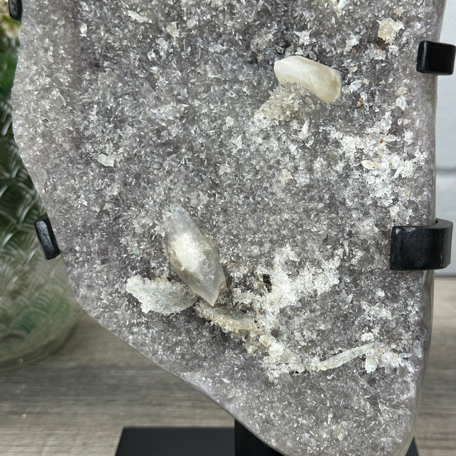 Massive Quartz Specimen with Intricate Calcites and Sparkling Crystals - AWS1437