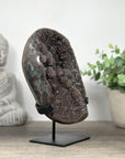 Natural Rainbow Amethyst Geode, Metal Stand Included - MWS0056