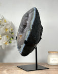 Large Natural Quartz Geode with Blue Banded Agate Shell - MWS1351