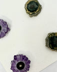 Genuine Amethyst & Green Jasper Stalactite Slices Flat - Perfect for Crafting Unique Jewelry - STS0028