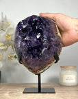 Uruguayan Amethyst & Jasper Cluster with Huge Deep Purple Crystals - MWS1523