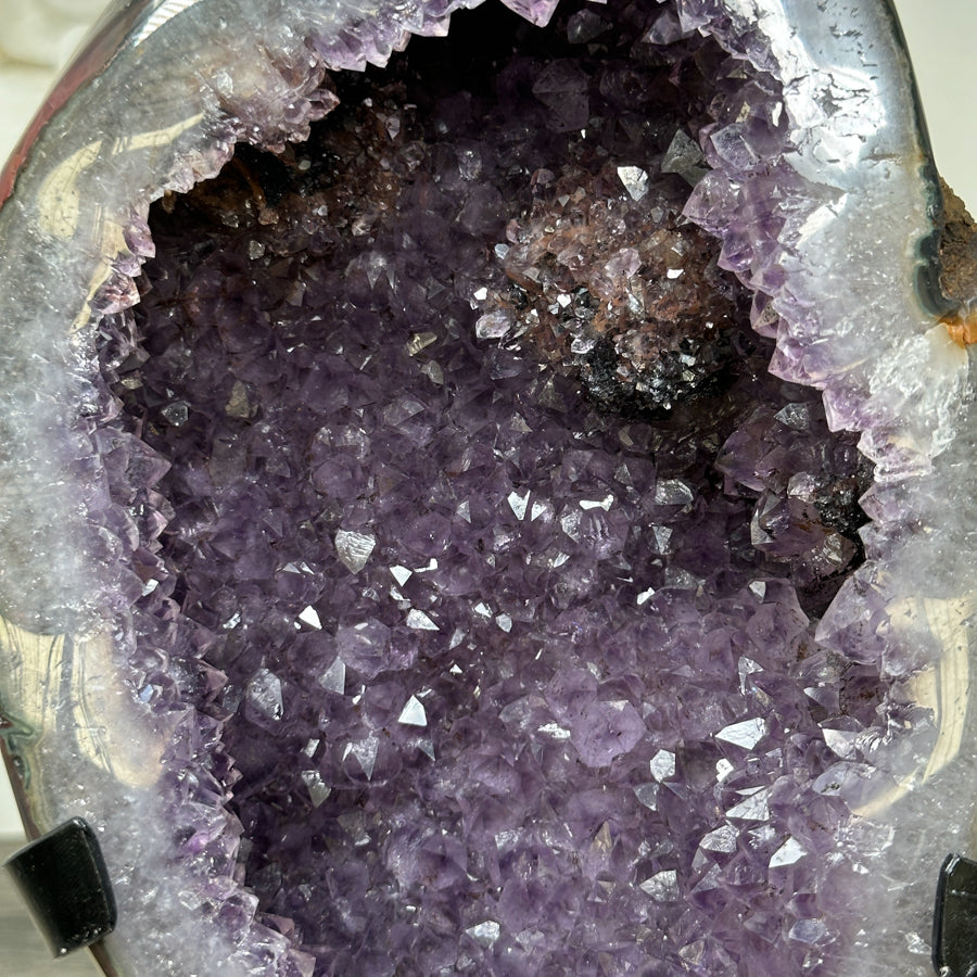 Large Natural Amethyst Geode with Agate Shell - MWS1669