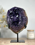 Uruguayan Amethyst & Jasper Cluster with Huge Deep Purple Crystals - MWS1523