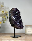 A+ Grade Natural Amethyst from Uruguay, Stand Included - MWS1676