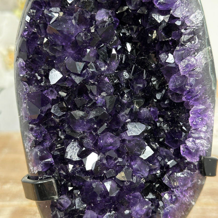 Premium Quality Amethyst Geode, Metallic Stand Included - MWS1722