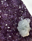 Natural Amethyst Cathedral with Calcite Crystal inclusion & Green Jasper Shell - CBP0967