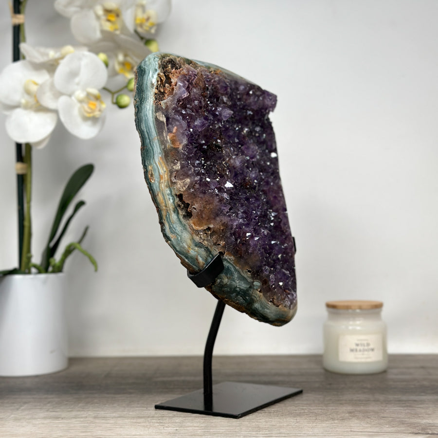 Stunning Amethyst &amp; Jasper Stone Crystal Specimen - MWS1668