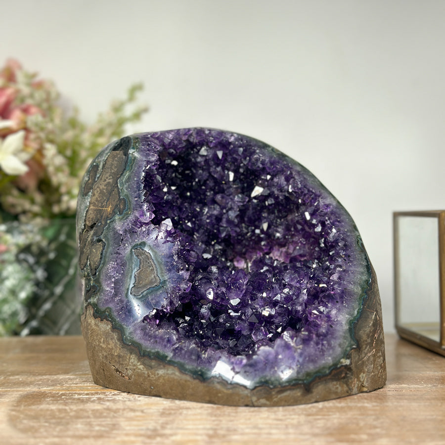 Beautiful Natural Amethyst Geode with Cut Base - CBP0531