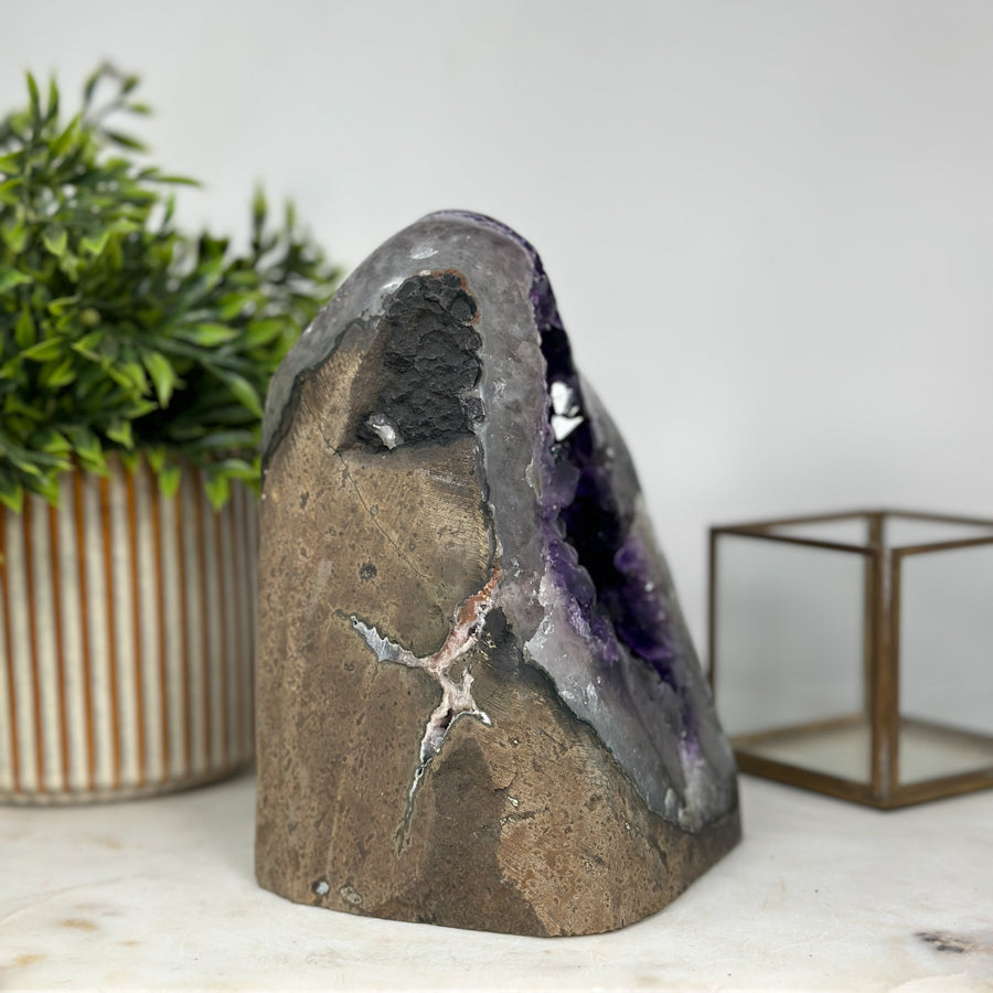 Outstanding Amethyst Geode Cave with Deep Purple A grade Crystals - CBP1022