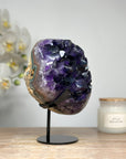 AAA Grade Natural Amethyst Cluster with Metal Stand - MWS1622