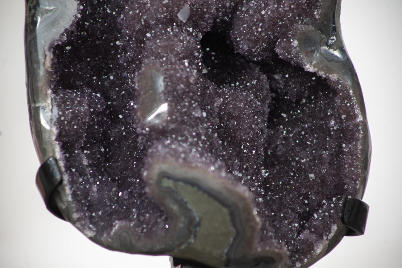 13 lb , 13,8 in High Large Natural Amethyst Crystal Geode Full of Stalactites - MWS0348