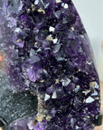 Natural Top Grade Amethyst Cluster with Rare Quartz Druzy & Calcite Inclusions - MWS1584