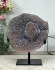 Rare Large Natural Calcite Covered with Quartz Druzy Crystals - AWS1387