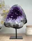 Stunning Natural Amethyts Cave with Metal Stand - MWS1698