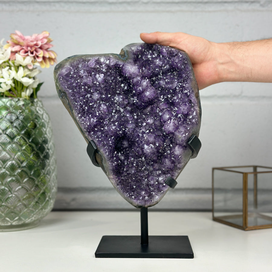 Natural Amethyst Cluster from Uruguay with Beautiful Stalactite Formations - AWS1440