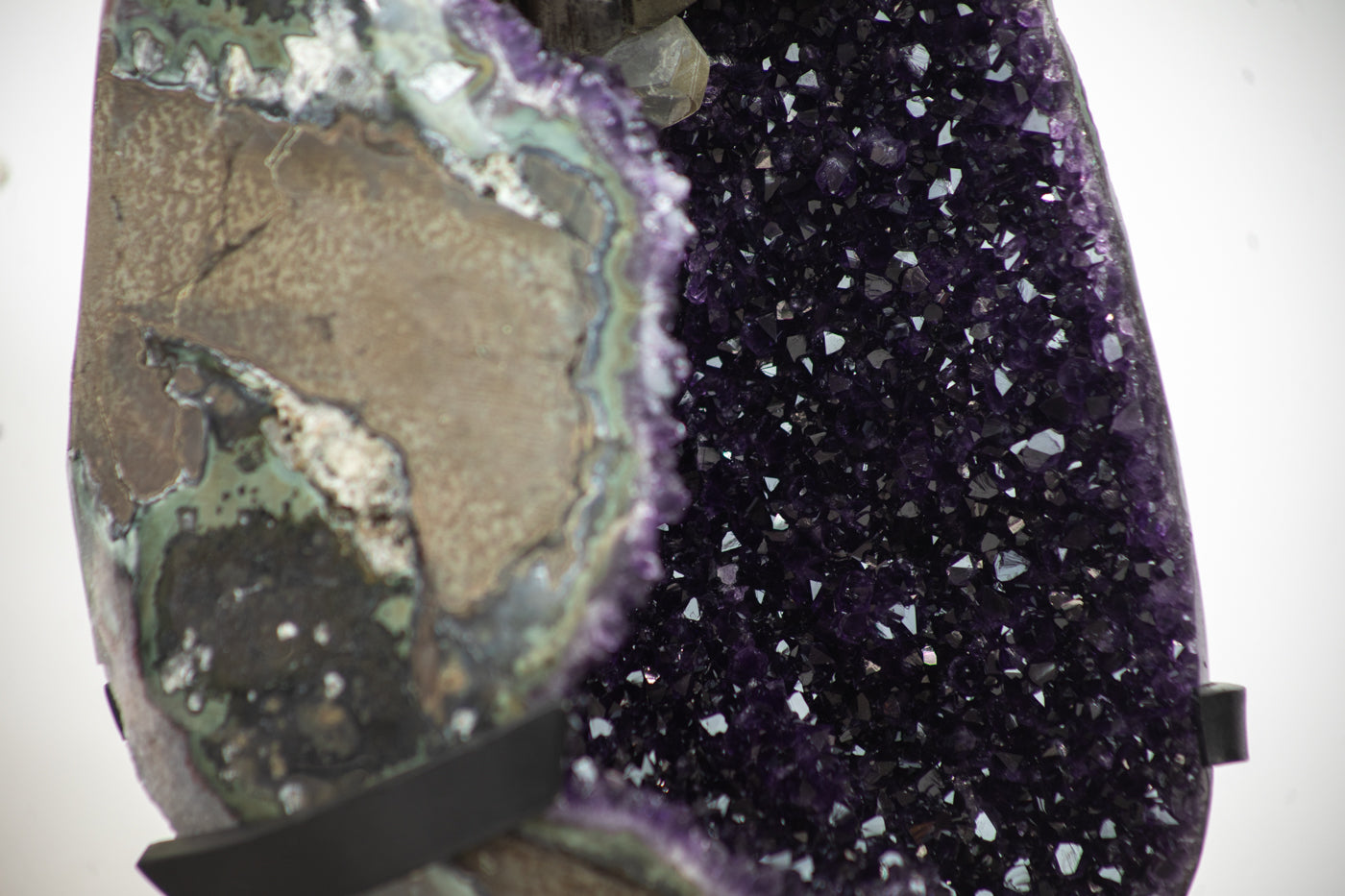 Uruguayan Amethyst Large Geode with Unique Calcite Inclusion - MWS0366