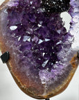 Natural Amethyst Geode with Black Hematite Formation - MWS1589