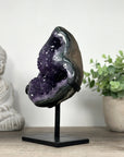 Natural Amethyst Geode with Stunning Green Jasper Shell - MWS0080