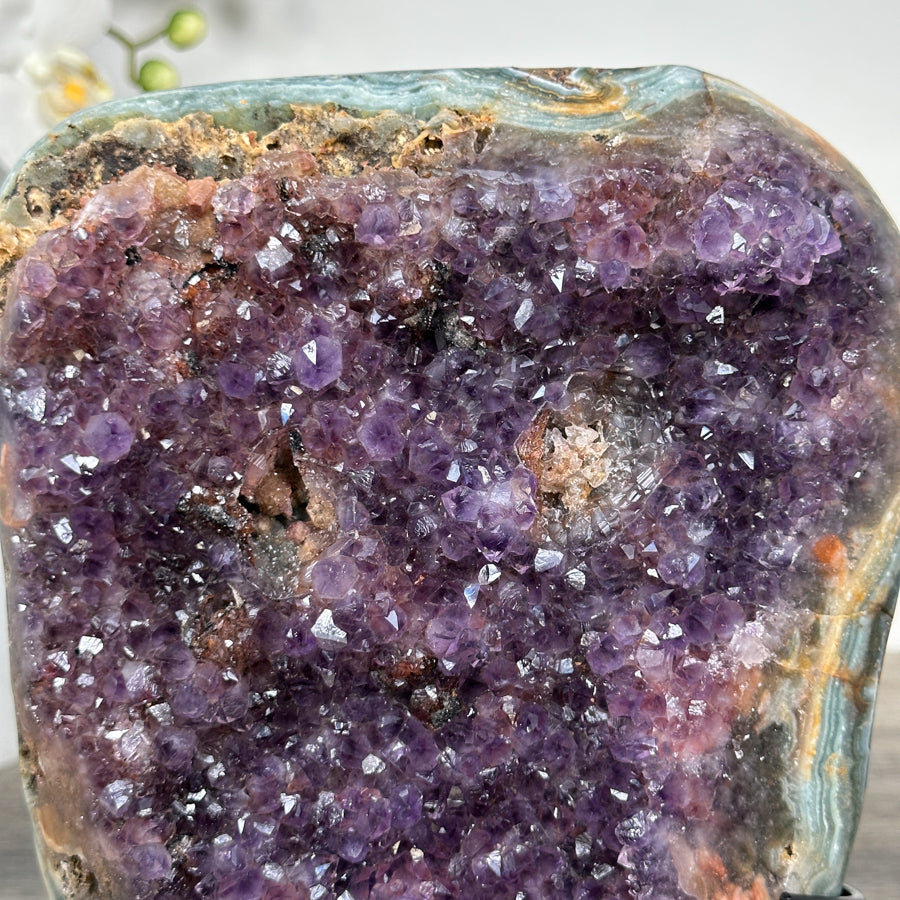 Stunning Amethyst &amp; Jasper Stone Crystal Specimen - MWS1668