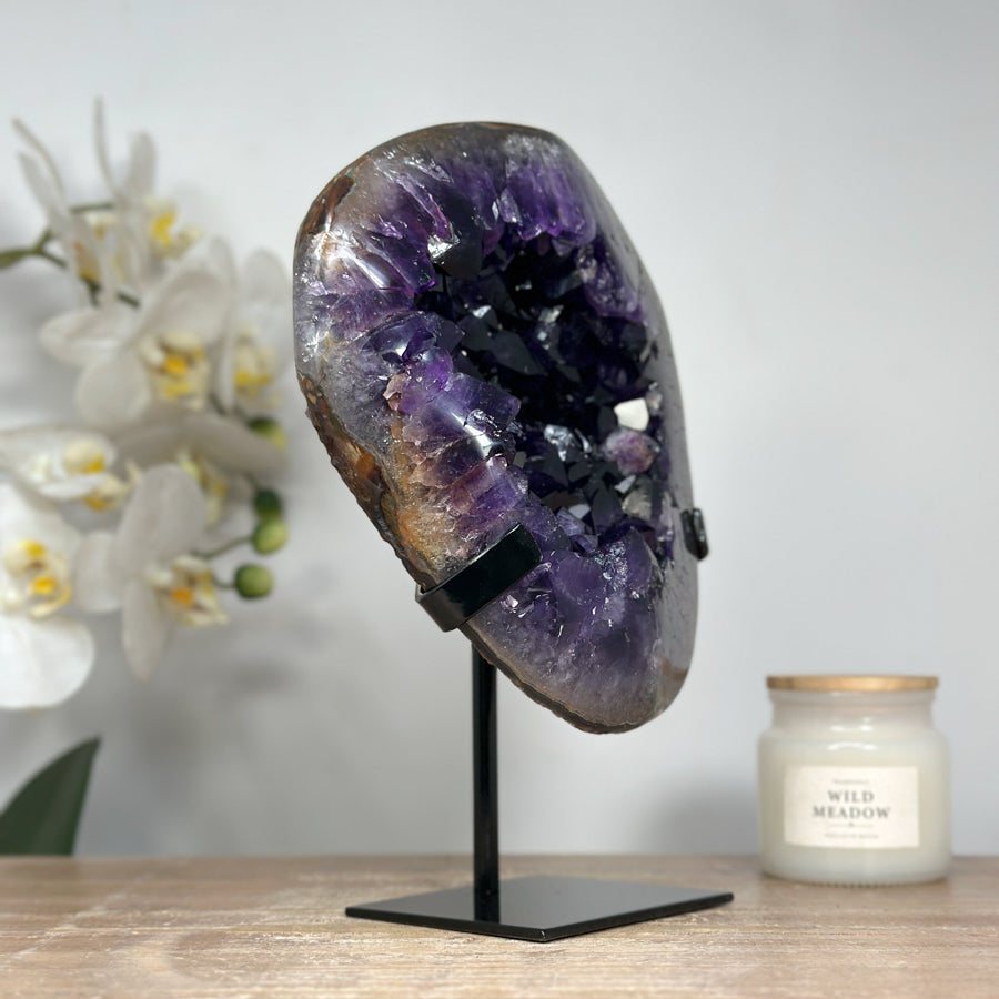 Stunning Natural Deep Purple Amethyst Geode - MWS1537