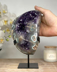 Intense Purple Amethyst Crystal with Jasper Shell - MWS1682