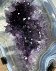 Outstanding Natural Blue Agate & Amethyst Geode - MWS1385