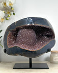 Unique Large Agate Geode with Beautiful Amethyst Stalactite Formation – Ideal for Feng Shui or Spiritual Spaces - MWS1517