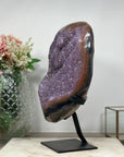 Huge Natural Lavander Amethyst cluster with beautiful Agate Shell - AWS1448