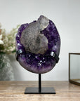 Beautiful Amethyst Cluster with Calcite & Black Hematite Formation - MWS1074