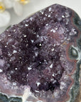 Natural Amethyst Geode, Metallic Stand Included - MWS1396