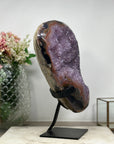 Huge Natural Lavander Amethyst cluster with beautiful Agate Shell - AWS1448