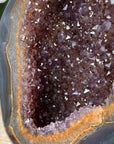 Natural Amethyst & Agate Geode with Beautiful Yellow Banding - MWS1529