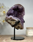 Natural Amethyst Geode with Red Tone Jasper Shell - MWS1402