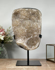 Gorgeous Natural Druzy Quartz Geode on Metal Stand - Sparkling Home Decor - MWS0893