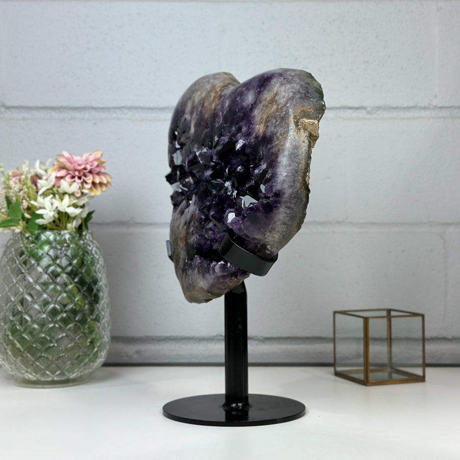 XXL Premium Amethyst Stone Heart - HAM0199