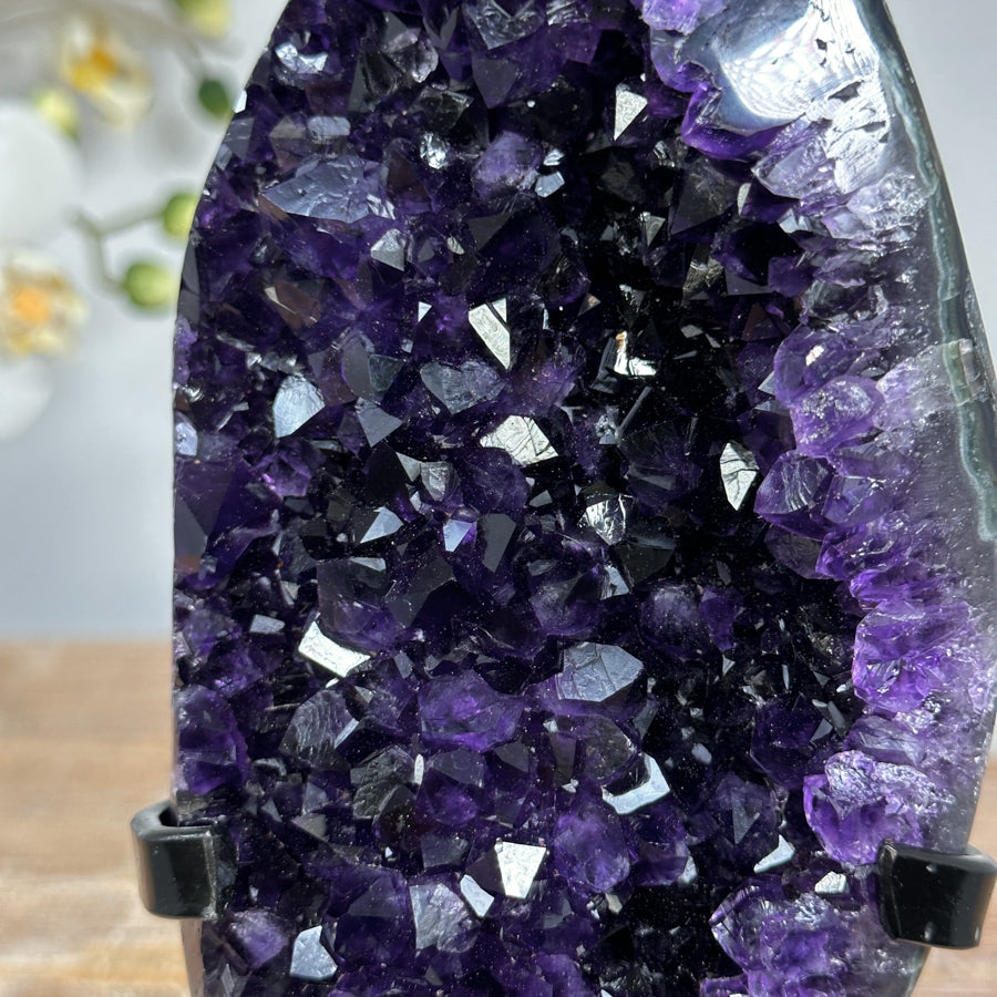 Premium Quality Amethyst Geode, Metallic Stand Included - MWS1722