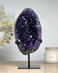 Premium Quality Amethyst Geode, Metallic Stand Included - MWS1722